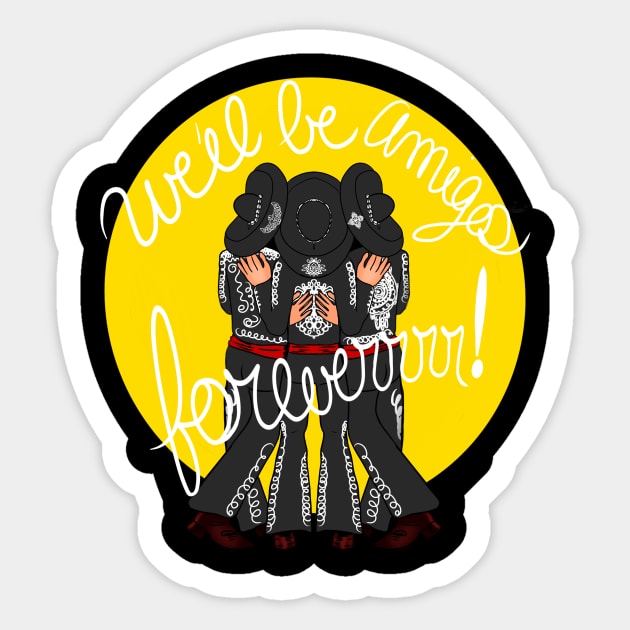 Amigos Forever Sticker by MonicaLaraArt